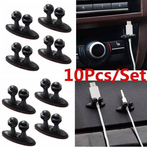 10Pcs/Lot Car Wire Cord Cable Holder Tie Clips Line Fixer Or
