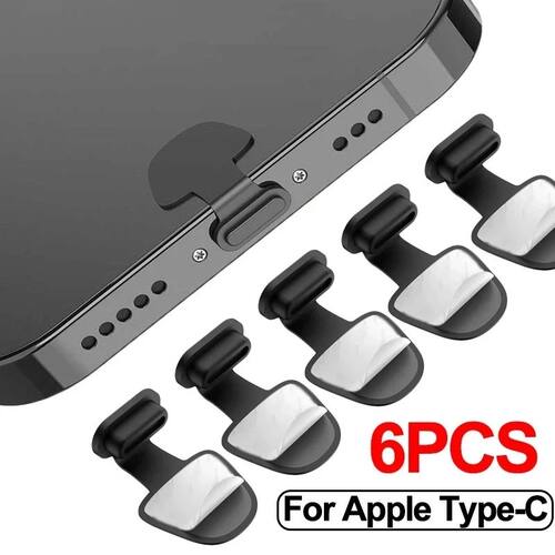1/6Pcs Mobile Phone Charging Port Anti-Dust Plug For Apple i