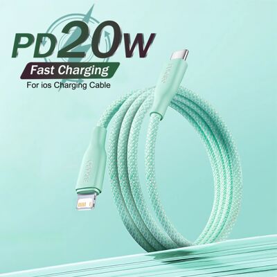 PD 20W Cable FUKABO For iPhone 13 12 14 USB Type C Quick Charging 11 Pro Max XS Weaving Style Cables