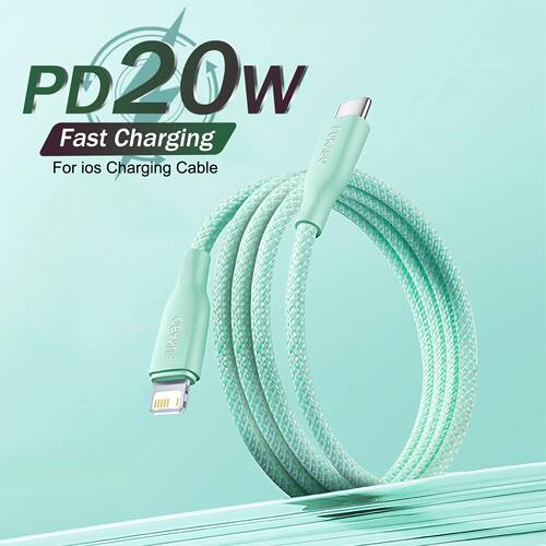 PD 20W Cable FUKABO For iPhone 13 12 14 USB Type C Quick Charging 11 Pro Max XS Weaving Style Cables