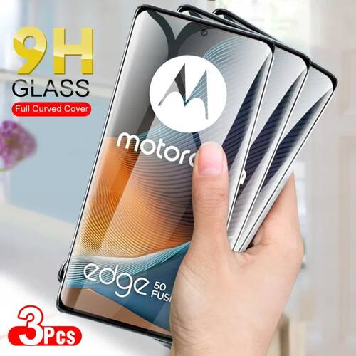 3Pcs 9H Cuvred Glass Cover For Motorola Moto Edge 50 Fusion 40 Neo 5G Screen Protector Tempered Glas
