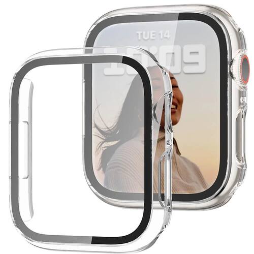 Tempered Glass Screen Protector Case Cover For Apple Watch Series 9 Ultra 8 7 6 5 4 3 2 1 SE 49MM 45