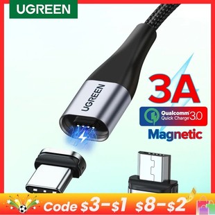 Magnetic USB Charging Cable Type C Micro USB Phone Cable Magnet Charger Micro USB For 3A Mobile Phon