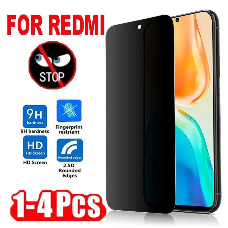 1-4PCS Anti-spy Tempered Glass for Redmi Note 12S Yibo 11R 11E 11T Pro Plus 11S 5G Screen Protectors