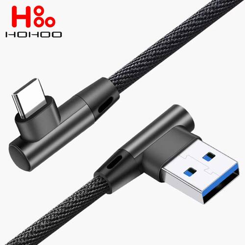 90 Degree 5A 45W Super Quick Charge USB Type C Cable for Huawei Redmi Oneplus 12 Pro Realme OPPO VOO