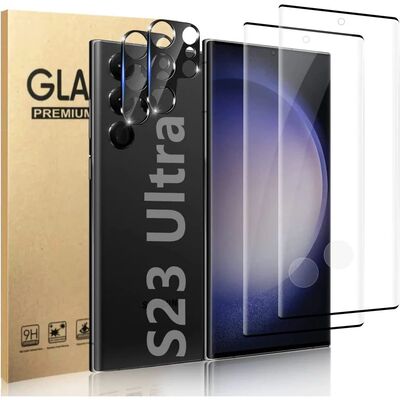 2+2Fingerprint Unlock Tempered Glass Film Shield Screen Protector for Samsung Galaxy S23 Ultra 5G 6.