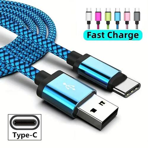USB Type C Cable Date Sync 2.4A Quick Charging For Samsung Huawei Android Mobile Phone 1m 2m 3m Nylo