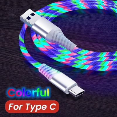 Flow Luminous USB Type C Cable 3A Quick Charging Data Cord f