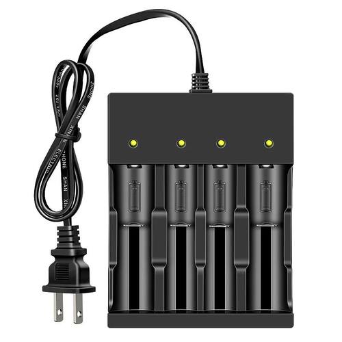 4 Bay Smart Universal Charger for 3.7V Rechargeable Li-ion Batteries Compatible 18650 26650 22650 14