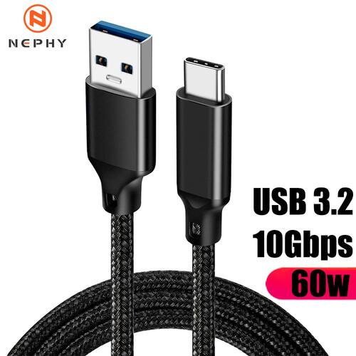 USB 3.2 Gen2 10Gbps USB Type C Cable For iPhone 15 iPad Samsung USBC Data Charger Cord 60W 3A Quick