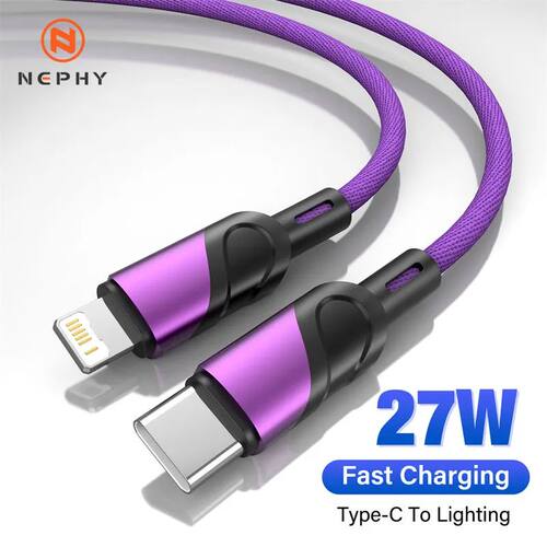 USB C Cable For iPhone 14 13 12 11 Pro Max Xs Xr X 8 Plus iPad MacBook PD 27W Quick Charge Charger T