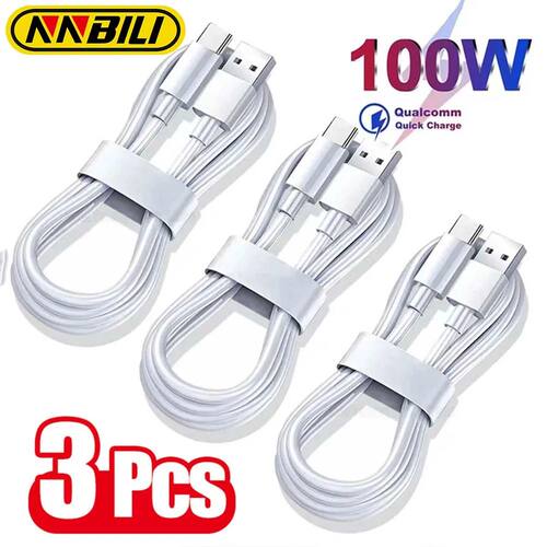 1-3PCS 10A 100W Type C Super Quick Charging Cable Data Cord For Huawei OPPO vivo iQoo Quick Charing