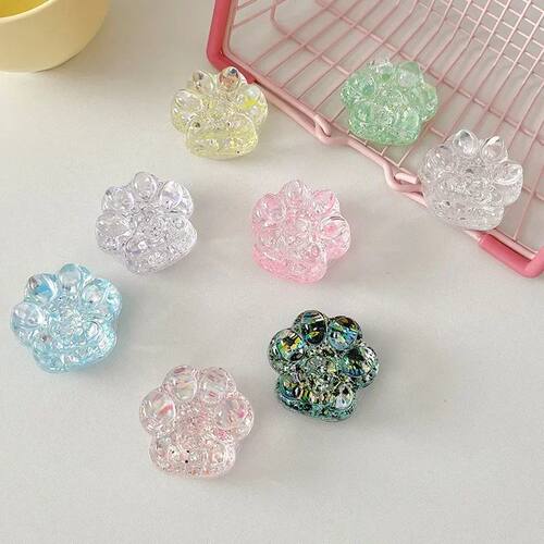 Transparent Sequins 3D Cat Paw Phone Holder Griptok Smart To
