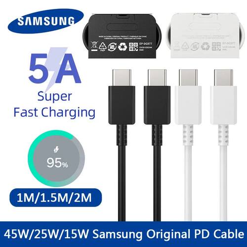 45W 25W Samsung S25 S24 Original Usb Type C Cable 5A PD Kable Quick Charging Galaxy S23 S22 S21 S20