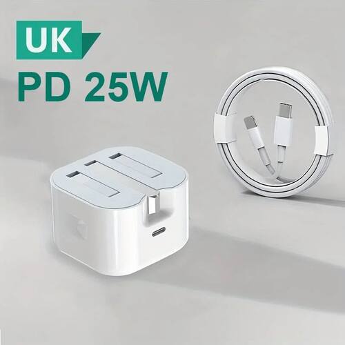 UK USB C Charger For iPhone 15 14 13 Pro QC3.0 Quick Charge PD 25W Type C Quick Charging Travel Wall