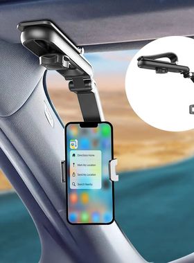 Sun Visor Phone Holder for Car Multifunctional 360° Rotatin