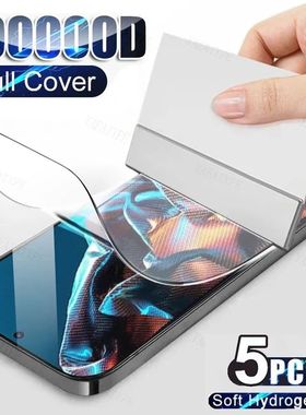 5PCS Hydrogel Film For Poco X5 X4 X3 F5 Pro Screen Protector For Poco M5 M5S M3 M4 M6 Pro F3 F4 GT P