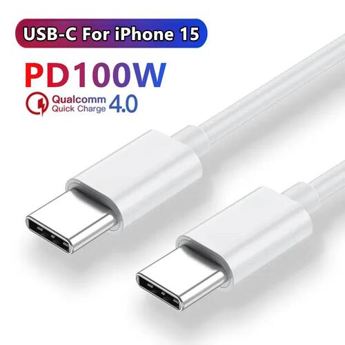 Type C To Type C Cable 100W PD Quick Charging For iPhone 15 Pro Max Huawei Mate 60 Samsung USB C to