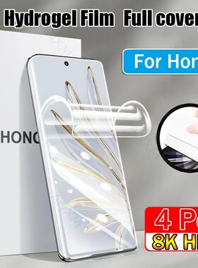 4Pcs Hydrogel Film For Honor 100 90 80 60 70 Pro Plus Screen Protector Gel Film For Honor 100 90 70