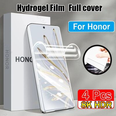4Pcs Hydrogel Film For Honor 100 90 80 60 70 Pro Plus Screen Protector Gel Film For Honor 100 90 70