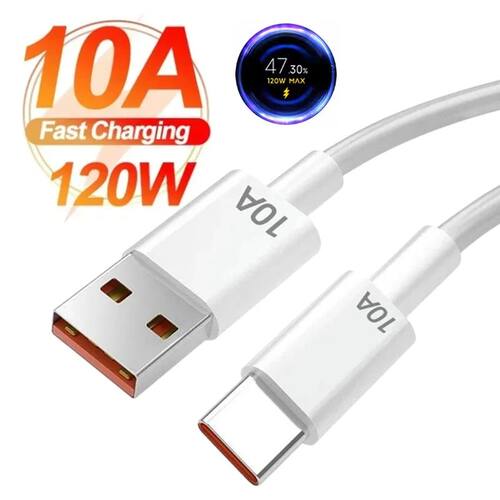 10A 120W Super Quick Charge Type C USB Cable for Huawei Mate