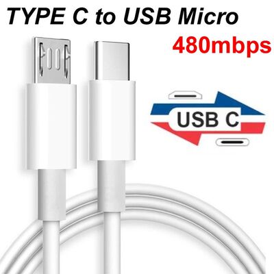 0.3m/2m USB Type C to Micro 5V/2.4A Quick Charging 480mbps Data Transfer OTG Adapter Cable For Samsu