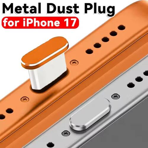 Metal Dust Plug for IPhone 15 16 17 Pro USB Type C Dustplugs
