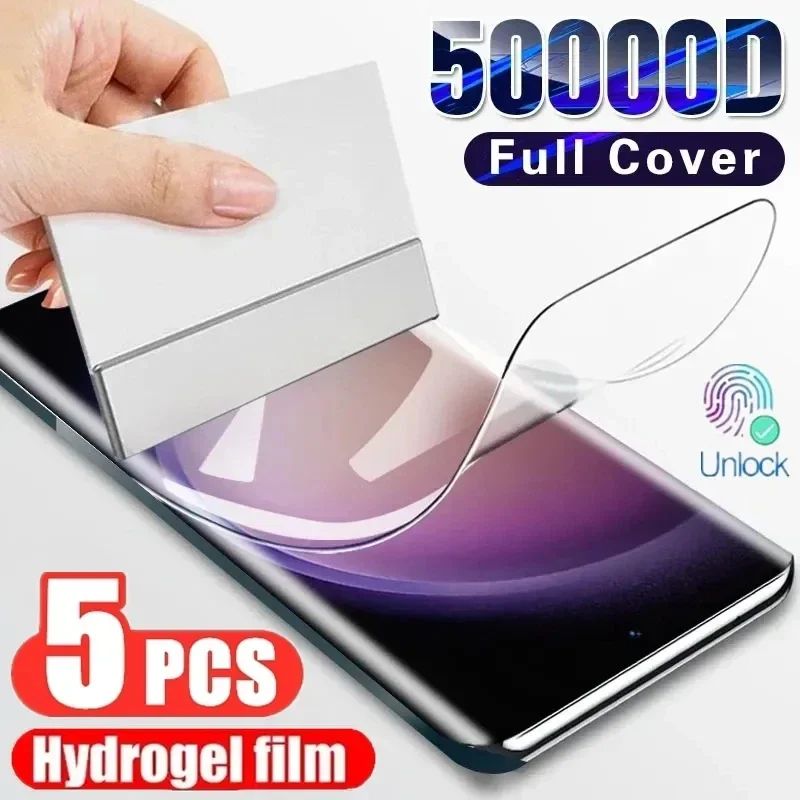 5Pcs Hydrogel Film for Samsung Galaxy S20 S22 S21 S23 S24 Ultra S10 S9 S8 Plus FE Screen Protector f