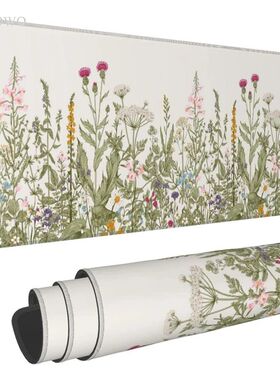 Mouse Pad Gaming Green Plant Flower Aesthetics XL Computer M