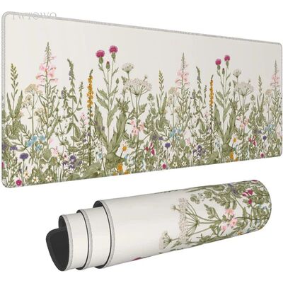 Mouse Pad Gaming Green Plant Flower Aesthetics XL Computer M