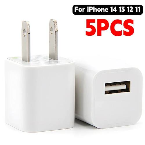 1-5Pcs USB Wall Charger Adapter Quick Charging For iPhone 14 13 12 11 Pro Max XR XS X 8 7 6 Plus iPa