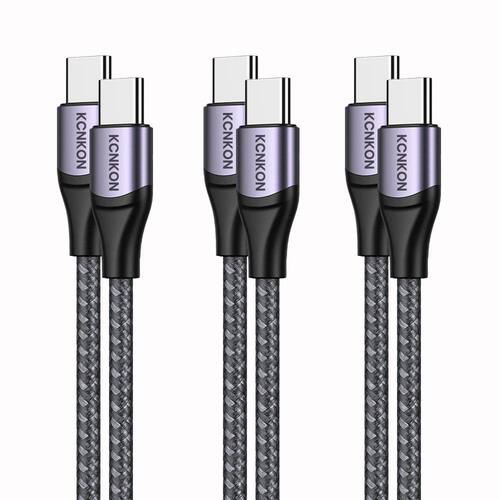 3-pack 60W USB C To USB C Charging Cable 10ft/6.6ft/3.3ft Type C Quick Charging Cable For MacBook Pr