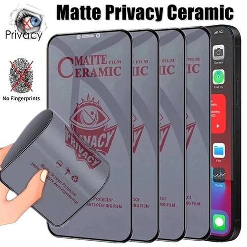 1-4Pcs Matte Ceramic Privacy Screen Protector for iPhone 14 Pro Max 15 16 13 12 11 Anti-spy Film for