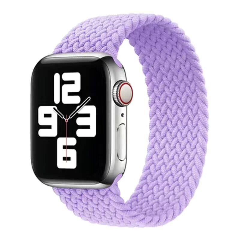 SUITABLE FOR HUAQIANGBEI APPLE IWATCH8 WATCH DT8+ RAINBOW BUCKLE BRAIDED NYLON 5|6|7 GENERATION SE UNIVERSAL