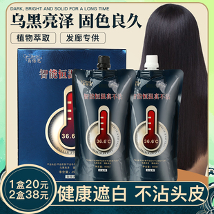 大盒焗油膏发廊批发黑色染发膏 染发剂黑油 不沾头皮不掉色染发霜