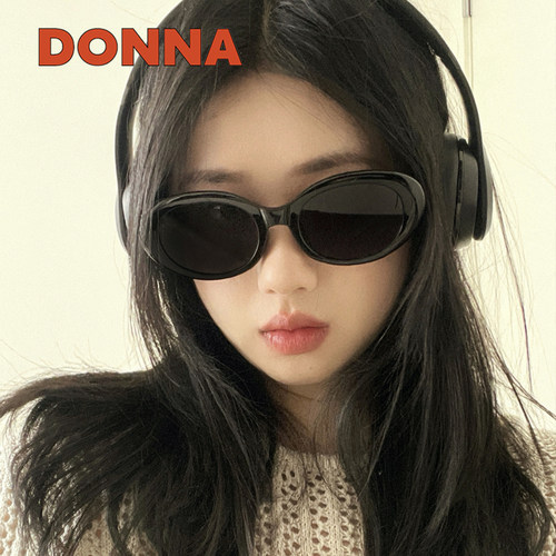 DONNA哆哪椭圆形太阳镜防紫外线