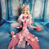 新款 玩具 美人鱼娃娃60厘米梦幻公主女孩大号玩偶生日礼物手工换装