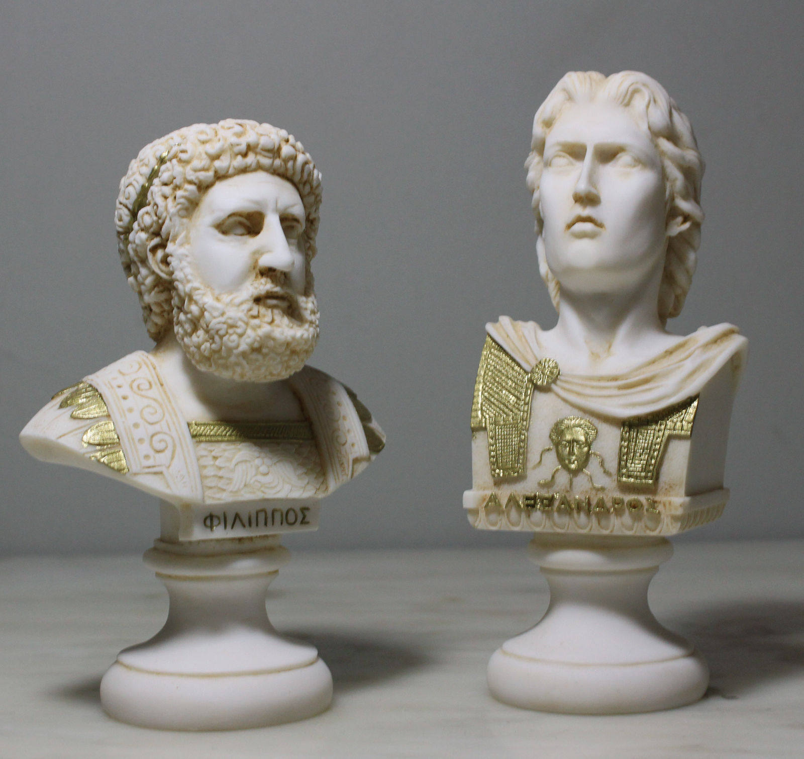 代购亚历山大马其顿菲利普国王头像雪花石膏半身像6.2雕像摆件