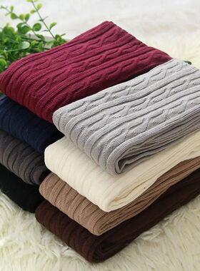 Knee High Socks Ladies Twist Cotton Stockings Academic Style