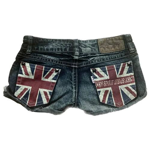 Y2K Retro British Style Flag Graphic Print Mini Shorts Haraj