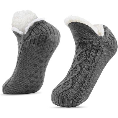 Winter Slipper Socks with Grippers for Men Women– Warm Fuzz