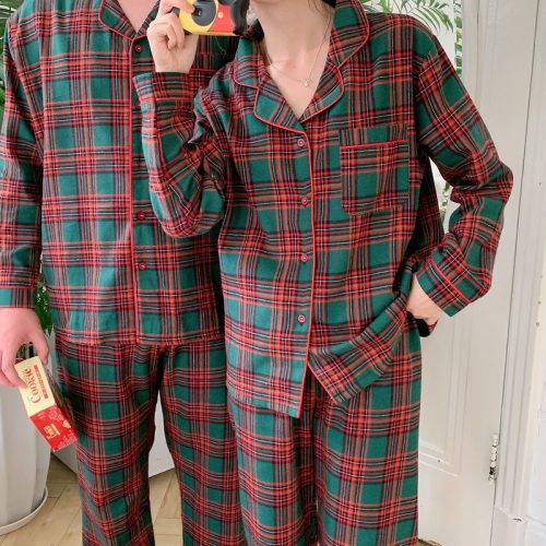 Korean Ladies Christmas Couple Pajamas Autumn And Winter San
