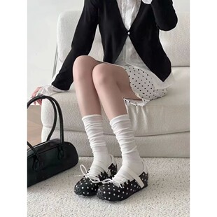 1/3 Pairs Women Spring Autumn Solid Color Calf Socks Fashion
