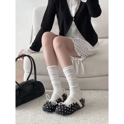1/3 Pairs Women Spring Autumn Solid Color Calf Socks Fashion