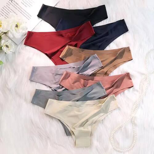 Seamless Panties Women Sexy Underwear Ice Silk Underpants Lo