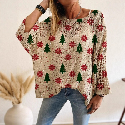 Autumn And Winter Bats Loose Shoulder-drop Collar Diamond Ho