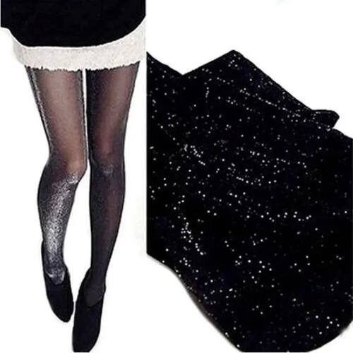 Jeseca New Sexy Women Shinny Tights Silver Transparent Seaml