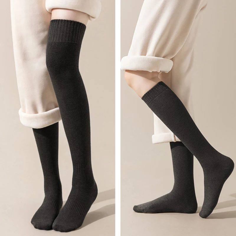 2 Pairs Sets Winter Thick Warmer Stockings For Women Knit Co