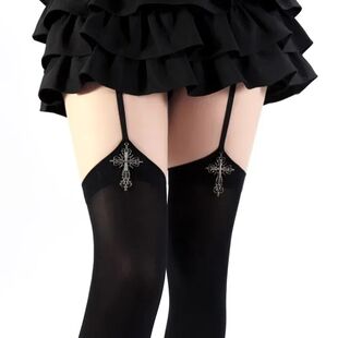 Personality Cross Women Suspender Socks Gothic Lolita Anime
