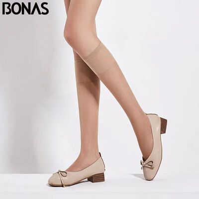 4pairs/lot Women Stockings 20D Lower Leg Knee Female Transpa